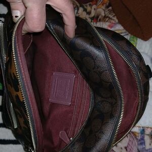 Coach Leopard Print and Black Women's Backpack